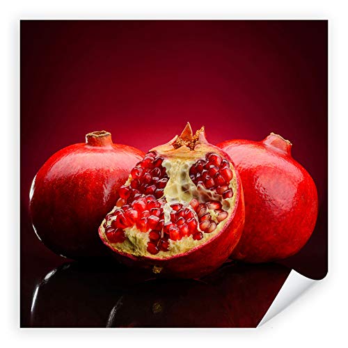 Postereck - 2905 - Granatapfel, Rot Frucht Gesund Küche Kochen - Wandposter Fotoposter Bilder Wandbild Wandbilder - Poster - 50,5cm x 50,5cm von Postereck