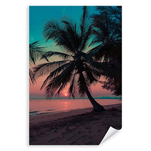 Postereck - 3067 - Palmen, Strand Sonnenuntergang Meer Urlaub - Wandposter Fotoposter Bilder Wandbild Wandbilder - Poster - 3:2-61,0 cm x 40,5 cm von Postereck