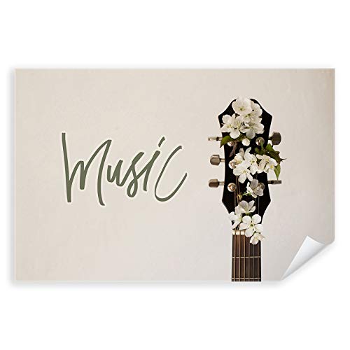 Postereck - 3295 - Vintage Musik, Plakat Gitarre Blume Akustik - Wandposter Fotoposter Bilder Wandbild Wandbilder - Poster - 3:2-61,0 cm x 40,5 cm von Postereck