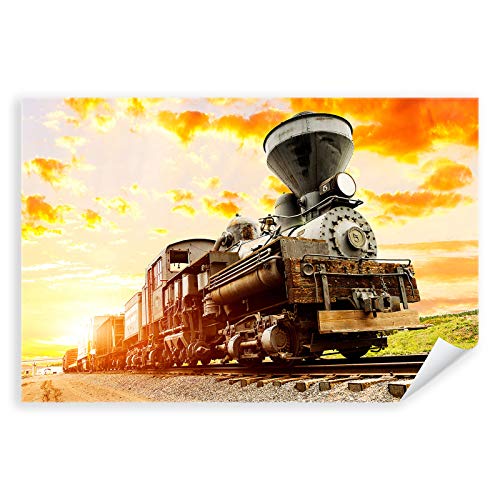 Postereck - 3302 - Alte Lokomotive, Lok Zug Amerika Stahl Sonne - Fahrzeug Wandposter Fotoposter Bilder Wandbild Wandbilder - Poster - 3:2-91,0 cm x 61,0 cm von Postereck