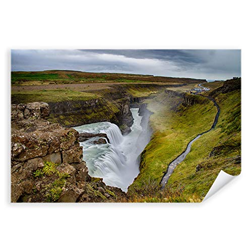 Postereck - 3446 - Island, Wasserfall Landschaft Natur Weite - Wandposter Fotoposter Bilder Wandbild Wandbilder - Poster - DIN A4-21,0 cm x 29,7 cm von Postereck