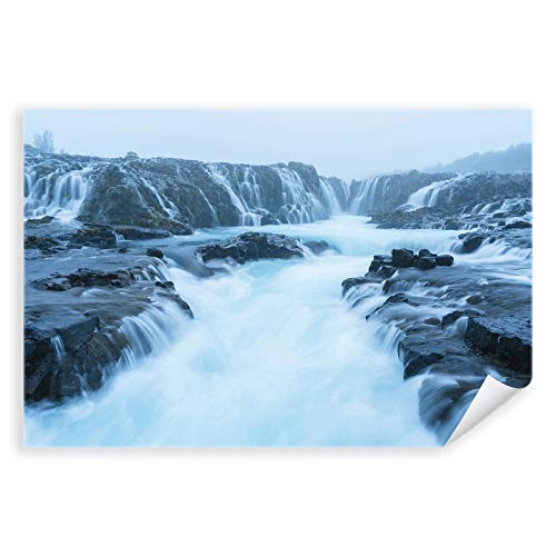 Postereck - 3456 - Wasserfall, Natur Landschaft Island Fels - Wandposter Fotoposter Bilder Wandbild Wandbilder - Poster - DIN A4-21,0 cm x 29,7 cm von Postereck