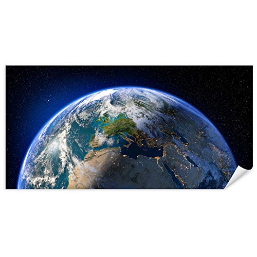 Postereck - 3566 - Panorama, Erde Planet Weltall Sterne Europa - Wandposter Fotoposter Bilder Wandbild Wandbilder - Poster - 120,5cm x 61,0cm von Postereck