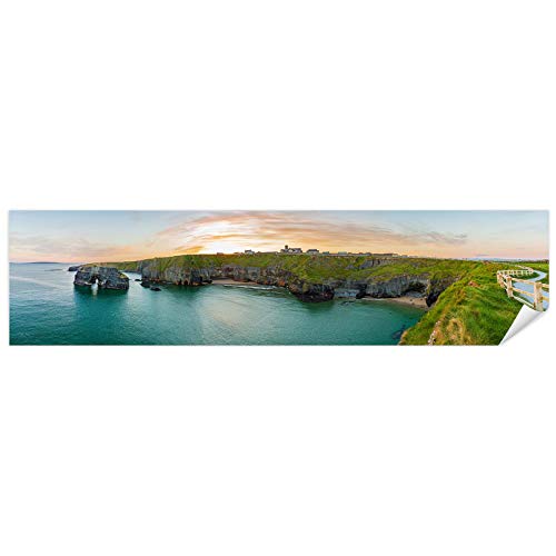 Postereck - 3583 - Panorama, Irland Meer Fels Natur Landschaft - Wandposter Fotoposter Bilder Wandbild Wandbilder - Leinwand - 115,0cm x 30,0cm von Postereck