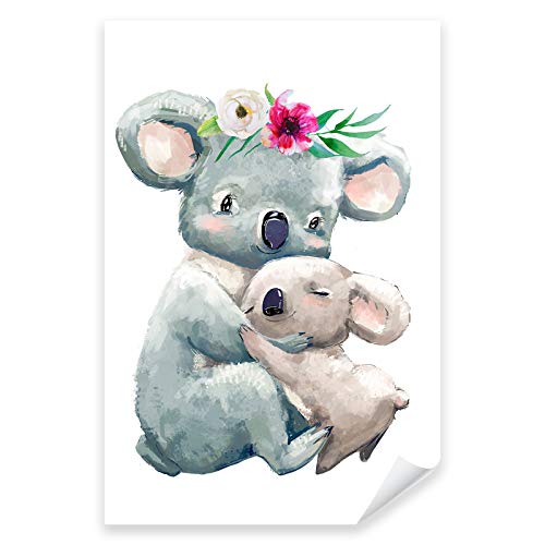 Postereck - 3620 - Kinderzimmer, Koala Mutter Kind Kuscheln Süss - Kinder Kinderzimmer Kinderbild Wandposter Fotoposter Bilder Wandbild Wandbilder - Poster - 3:2-61,0 cm x 40,5 cm von Postereck