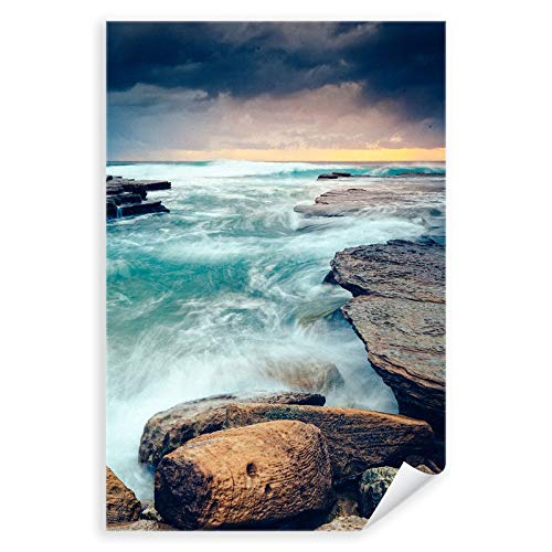 Postereck - 3636 - Felsen, Meer Natur Landschaft Wasser Küste Rau - Wandposter Fotoposter Bilder Wandbild Wandbilder - Poster - 3:2-30,0 cm x 20,0 cm von Postereck