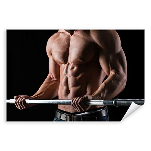 Postereck - 3722 - Sexy Mann, Sixpack Muskeln Erotik Fitness Sport - Wandposter Fotoposter Bilder Wandbild Wandbilder - Leinwand - 100,0 cm x 75,0 cm von Postereck