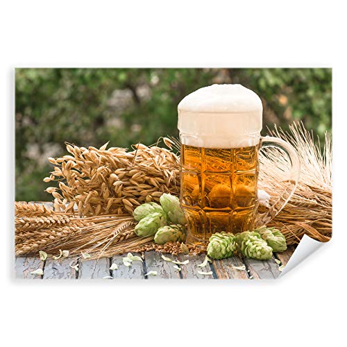 Postereck - 3735 - Bier, Glas Alkohol Hopfen Weizen Bar Bayern - Wandposter Fotoposter Bilder Wandbild Wandbilder - Poster - 3:2-91,0 cm x 61,0 cm von Postereck