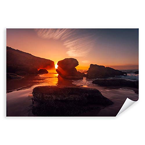 Postereck - 3804 - Sonnenuntergang, Natur Meer Strand Küste Felsen - Wandposter Fotoposter Bilder Wandbild Wandbilder - Poster - 4:3-81,0 cm x 61,0 cm von Postereck