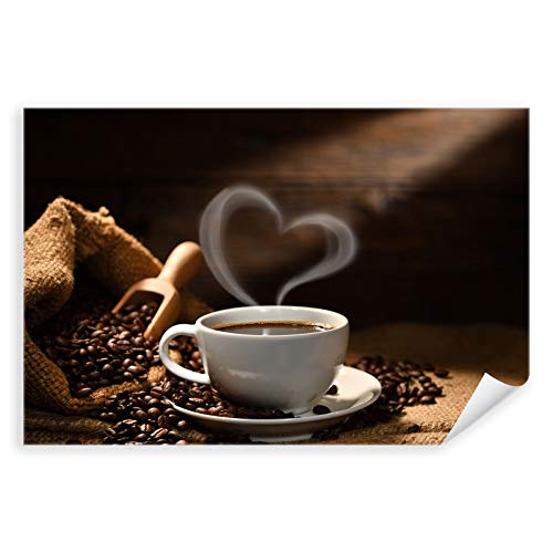 Postereck - 3882 - Kaffee, Bohnen Küche Getränk Cafe Espresso Herz - Wandposter Fotoposter Bilder Wandbild Wandbilder - Poster - 3:2-91,0 cm x 61,0 cm von Postereck