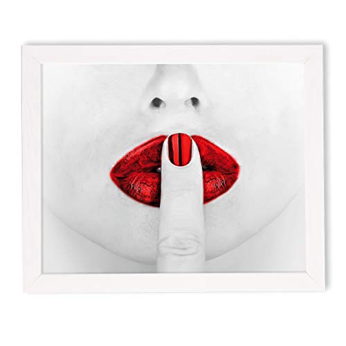 postergaleria Bild im Rahmen | Plakat | Modern | Wand Künstlerisch | Verschiedene Themen 40 x 50 cm (Lippen) von postergaleria