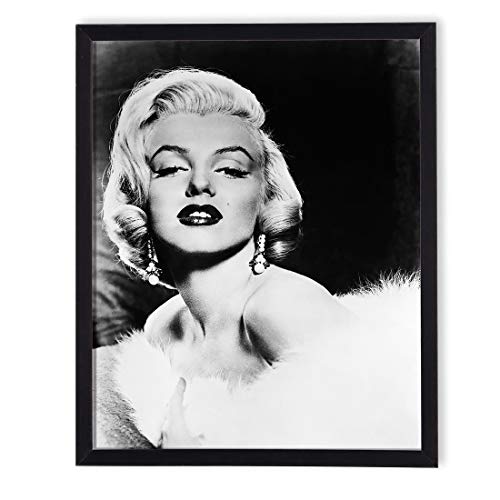 postergaleria Bild im Rahmen | Plakat | Modern | Wand Künstlerisch | Verschiedene Themen 40 x 50 cm (Schwarzweiss-Marylin Monroe) von postergaleria