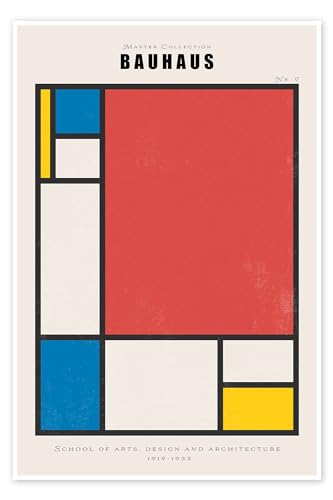 Bauhaus Colours Poster 70 x 100 cm Bunt Retro Wanddeko von Posterlounge