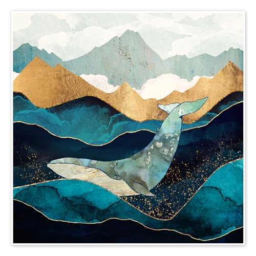 Blauwal Poster von SpaceFrog Designs 50 x 50 cm Türkis Wandbilder Wanddeko Blauwal Poster von SpaceFrog Designs 50 x 50 cm Türkis Wandbilder Wanddeko von Posterlounge