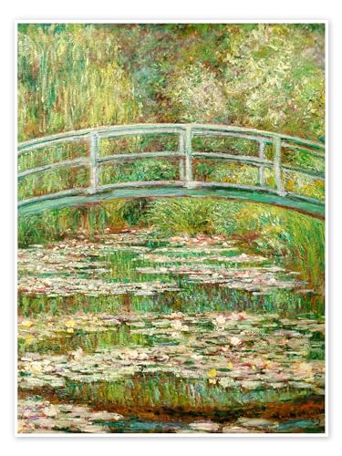 Brücke über den Seerosenteich, 1899 Poster von Claude Monet Wandbilder für jeden Raum 30 x 40 cm Grün Impressionismus Wanddeko von Posterlounge