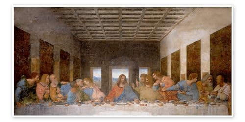 Das Abendmahl I Poster von Leonardo da Vinci 140 x 70 cm Renaissance Wanddeko von Posterlounge