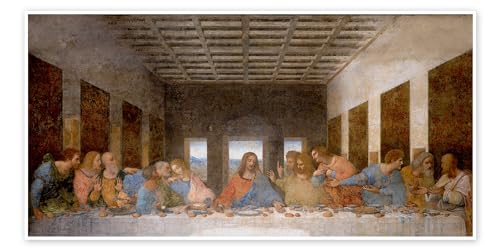 Das Abendmahl I Poster von Leonardo da Vinci 160 x 80 cm Renaissance Wanddeko von Posterlounge