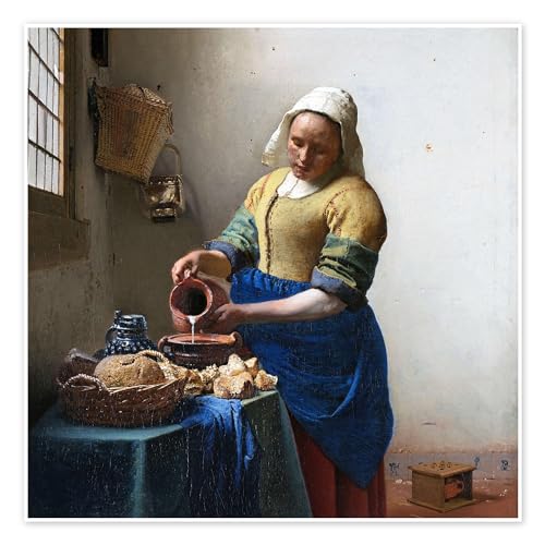 Das Milchmädchen Poster von Jan Vermeer Wandbilder für jeden Raum 30 x 30 cm Barock Wanddeko von Posterlounge