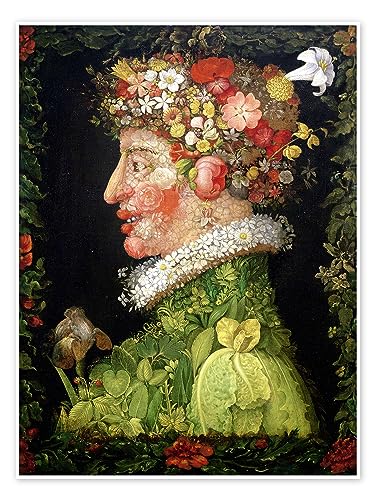 Der Frühling, 1573 Poster von Giuseppe Arcimboldo Wandbilder für jeden Raum 30 x 40 cm Grün Barock Wanddeko von Posterlounge