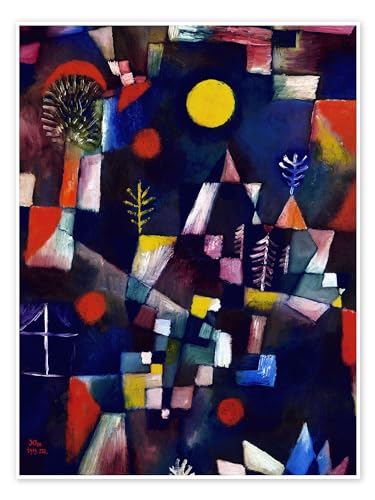 Der Vollmond Poster von Paul Klee Wandbilder für jeden Raum 50 x 70 cm Bunt Abstrakte Kunst Wanddeko von Posterlounge