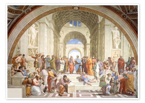 Die Schule von Athen Poster von Raffael 120 x 90 cm Renaissance Wanddeko von Posterlounge