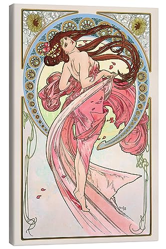 Die Vier Künste - Tanz Leinwandbild von Alfons Mucha 60 x 90 cm Jugendstil Wanddeko von Posterlounge