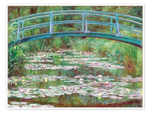 Die japanische Brücke, 1899 Poster von Claude Monet 40 x 30 cm Grün Impressionismus Wanddeko von Posterlounge
