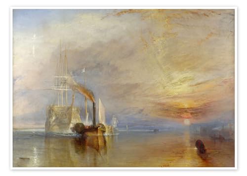 Die letzte Fahrt der Temeraire Poster von Joseph Mallord William Turner 40 x 30 cm Gelb Romantik Wanddeko von Posterlounge