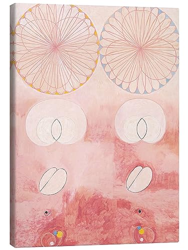 Die zehn Größten, Nr. 9 Leinwandbild von Hilma af Klint Wandbilder für jeden Raum 50 x 70 cm Rosé Abstrakte Kunst Wanddeko von Posterlounge