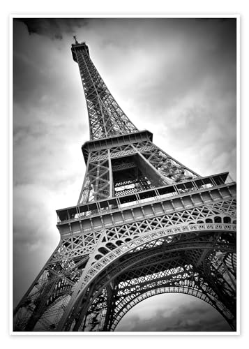 Eiffelturm PARIS III Poster von Melanie Viola 30 x 40 cm Schwarz-Weiß Schwarz-Weiß Fotografie Wanddeko von Posterlounge