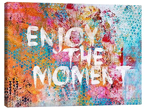 Enjoy the moment Leinwandbild von Andrea Haase Wandbilder für jeden Raum 90 x 70 cm Abstrakte Kunst Wanddeko von Posterlounge