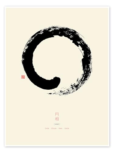 Enso - Japanischer Zenkreis I Poster von Thoth Adan 30 x 40 cm Kreise Wanddeko von Posterlounge