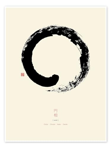 Enso - Japanischer Zenkreis I Poster von Thoth Adan 50 x 70 cm Kreise Wanddeko von Posterlounge