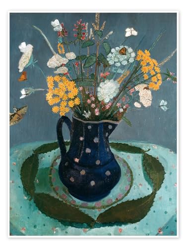 Feldblumenstrauß Poster von Paula Modersohn-Becker Wandbilder für jeden Raum 50 x 70 cm Blau Expressionismus Wanddeko von Posterlounge