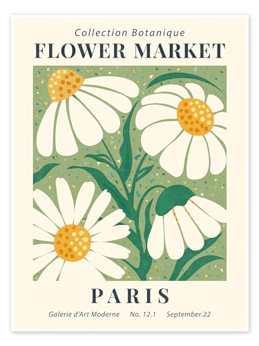 Flower Market, Paris, Kamille Poster von TAlex 50 x 70 cm Grün Wandbilder Wanddeko Flower Market, Paris, Kamille Poster von TAlex 50 x 70 cm Grün Wandbilder Wanddeko von Posterlounge