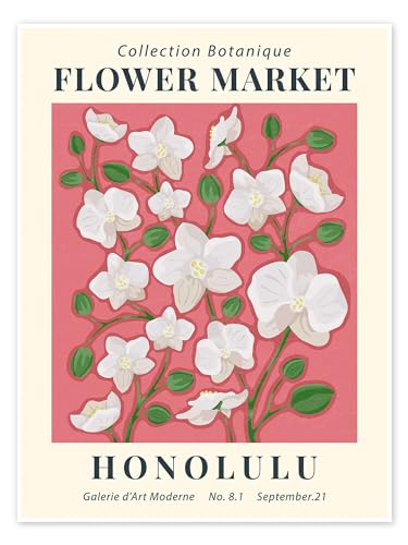 Flower Market Honolulu Poster von TAlex 50 x 70 cm Rosé Blumen Wanddeko von Posterlounge
