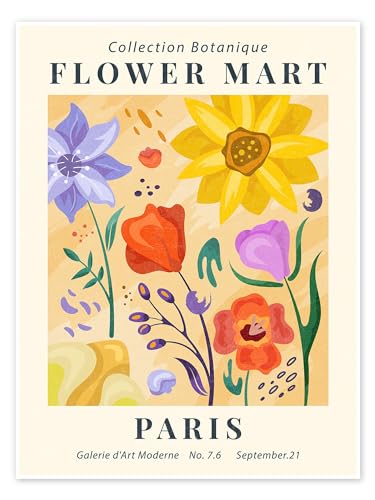 Flower Market Paris Poster von TAlex 30 x 40 cm Blumen Wanddeko von Posterlounge