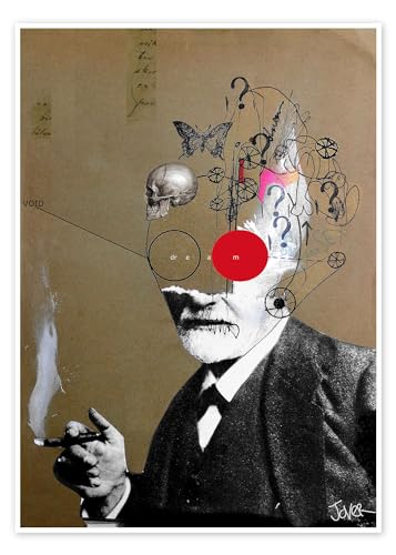 Freud'sche Gedanken Poster von Loui Jover Wandbilder für jeden Raum 30 x 40 cm Beige Collage Wanddeko von Posterlounge