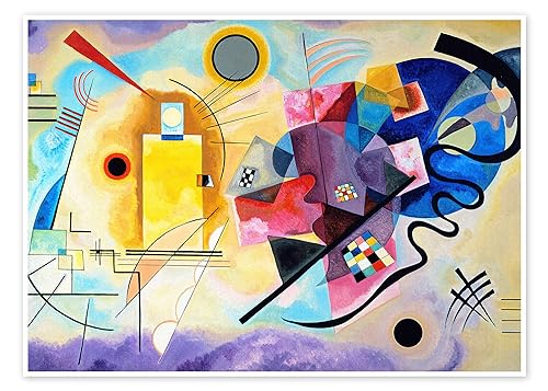 Gelb-Rot-Blau Poster von Wassily Kandinsky 70 x 50 cm Bunt Abstrakte Kunst Wanddeko von Posterlounge