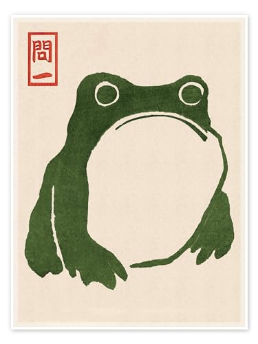Grumpy Toad I Poster von Matsumoto Hoji 30 x 40 cm Beige Asiatische Kunst Wanddeko von Posterlounge