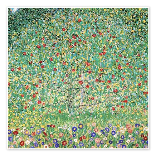 Apfelbaum I Poster von Gustav Klimt 40 x 40 cm Grün Jugendstil Wanddeko von Posterlounge