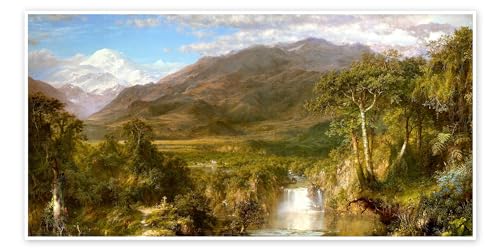 Herzen der Anden Poster von Frederic Edwin Church 140 x 70 cm Romantik Wanddeko von Posterlounge