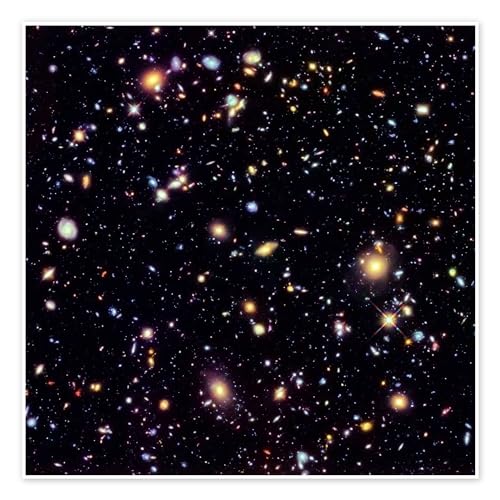 Hubble Extreme Deep Field Poster von NASA 50 x 50 cm Schwarz Geschenkideen Wanddeko von Posterlounge
