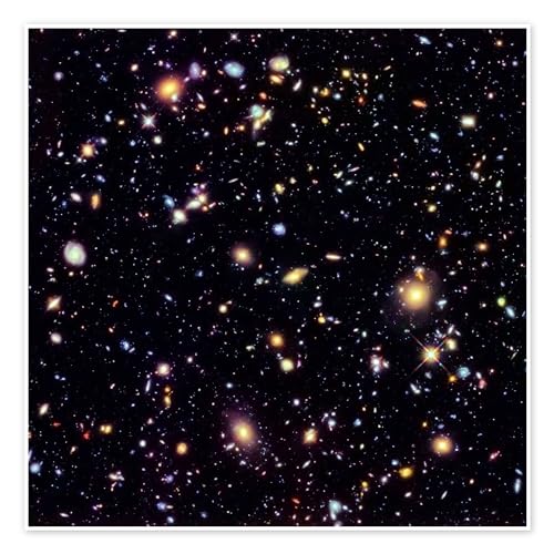 Hubble Extreme Deep Field Poster von NASA 60 x 60 cm Schwarz Geschenkideen Wanddeko von Posterlounge