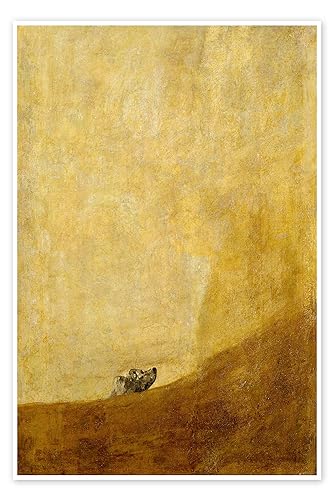 Hund Poster von Francisco José de Goya 20 x 30 cm Braun Romantik Wanddeko von Posterlounge