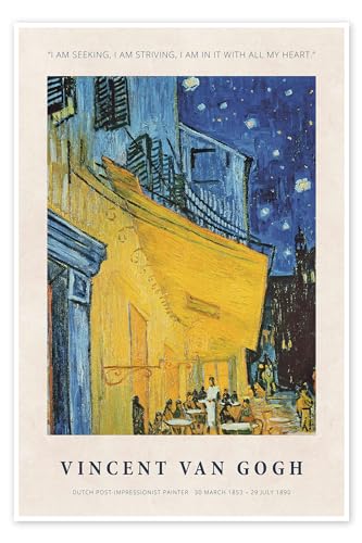 I am in it With all my Heart Poster von Vincent van Gogh 20 x 30 cm Blau Architektur Wanddeko von Posterlounge