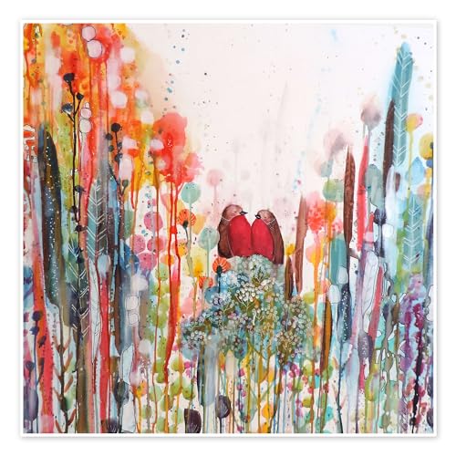 Ich liebe dich für immer Poster von Sylvie Demers Wandbilder für jeden Raum 70 x 70 cm Bunt Aquarell Malerei Wanddeko von Posterlounge