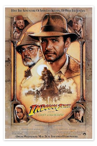 Indiana Jones und der letzte Kreuzzug (Englisch) Poster von Vintage Entertainment Collection 20 x 30 cm Braun Geschenkideen Wanddeko von Posterlounge