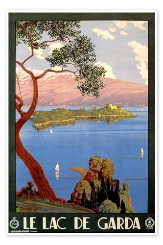 Italien - Gardasee Poster von Vintage Travel Collection 40 x 60 cm Landschaften Wanddeko von Posterlounge