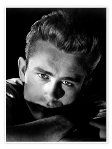 James Dean Poster 50 x 70 cm Schwarz Schwarz-Weiß Fotografie Wanddeko von Posterlounge